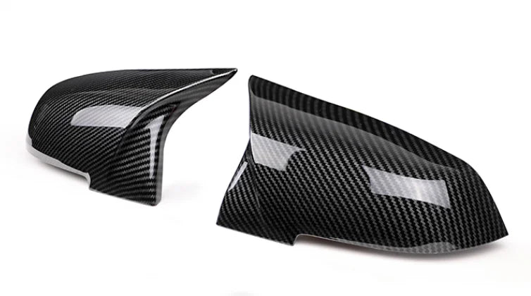 BMW Mirror Caps – Gloss Black / Carbon Fiber Finish