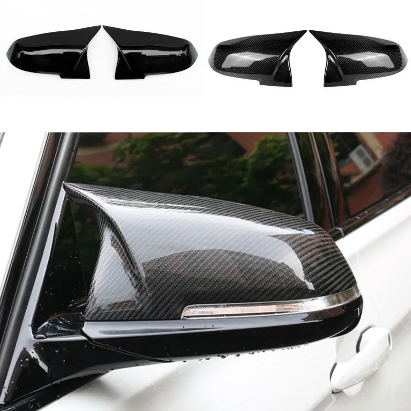 BMW Mirror Caps – Gloss Black / Carbon Fiber Finish